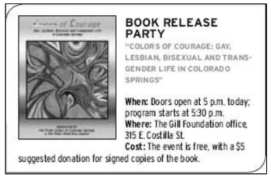 Colors of Courage Book Release Ad Gazette.png